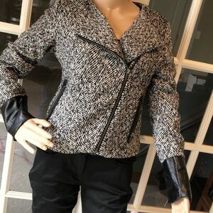 Victoria’s Secret tweed/Faux leather trim Jacket